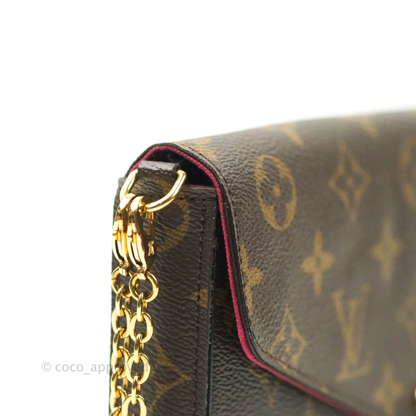Louis Vuitton Monogram Canvas Pochette Félicie Bag Fuchsia Pink