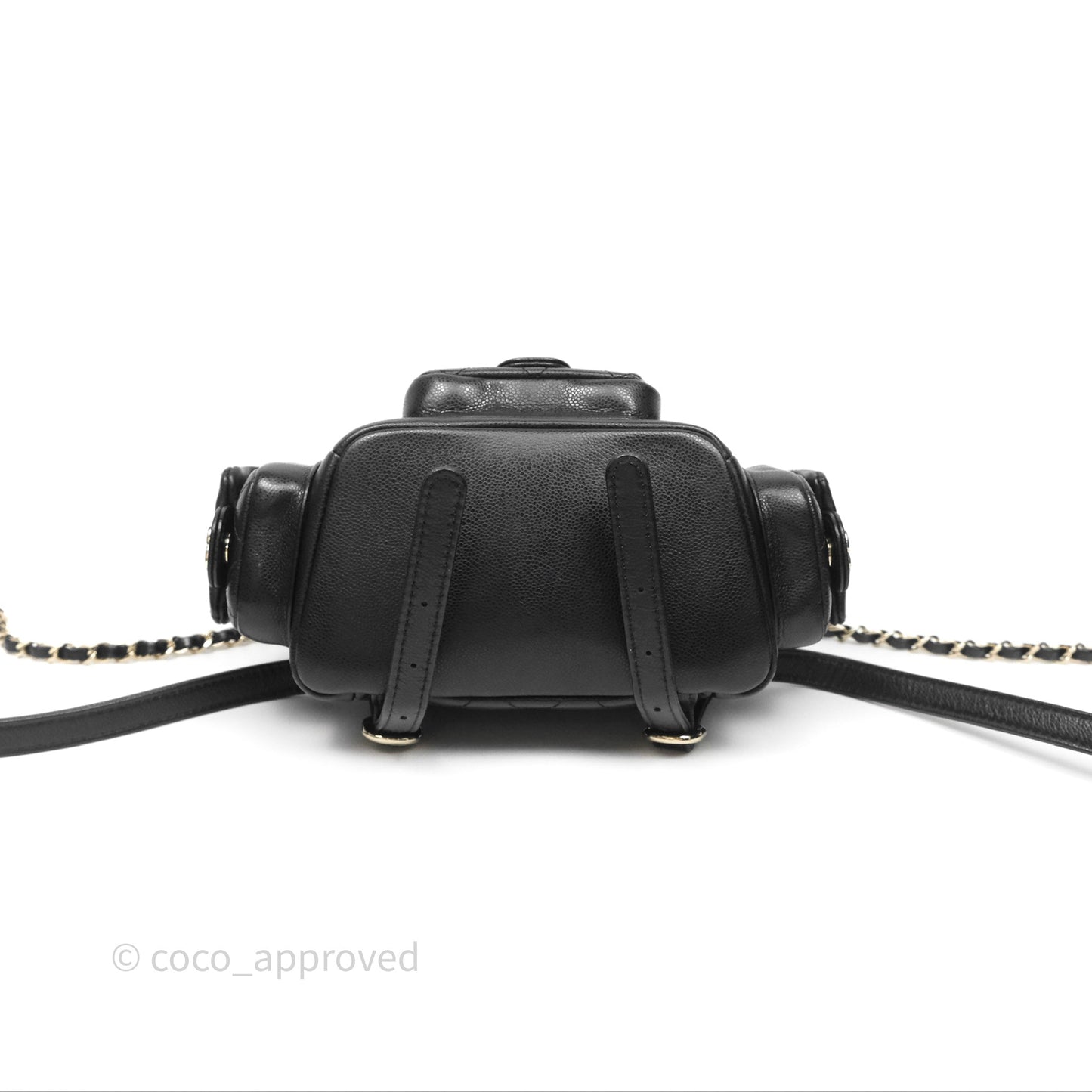 Chanel Small Duma Backpack Caviar Black Gold Hardware