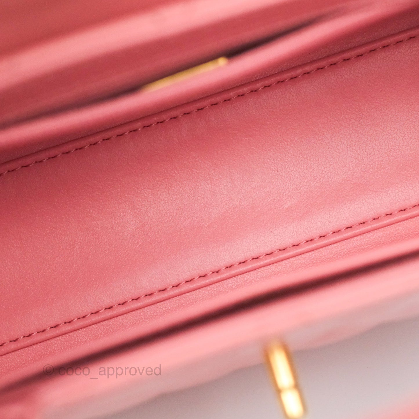 Chanel Kelly Bag Quilted Pink Shiny Calfskin Aged Gold Hardware