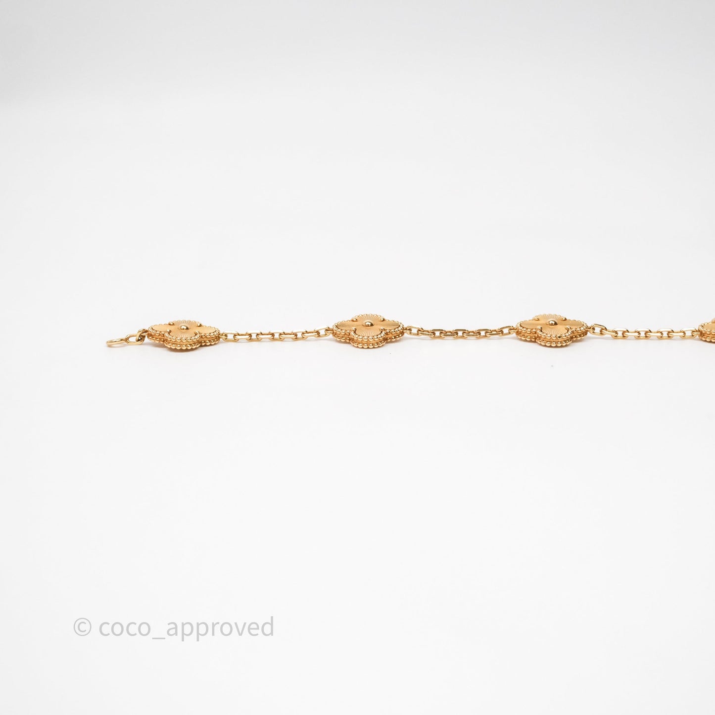 Van Cleef & Arpels Vintage Alhambra 5 Motifs Yellow Gold Bracelet