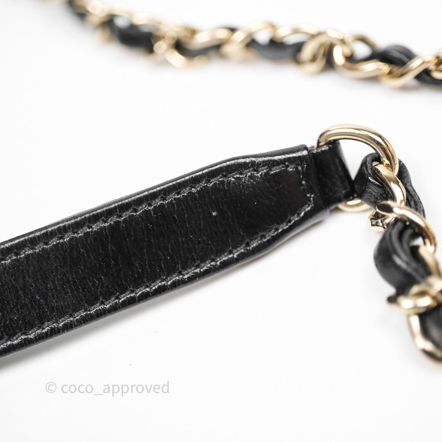 Chanel Handle Clutch with Chain Black Shiny Lambskin Gold Hardware