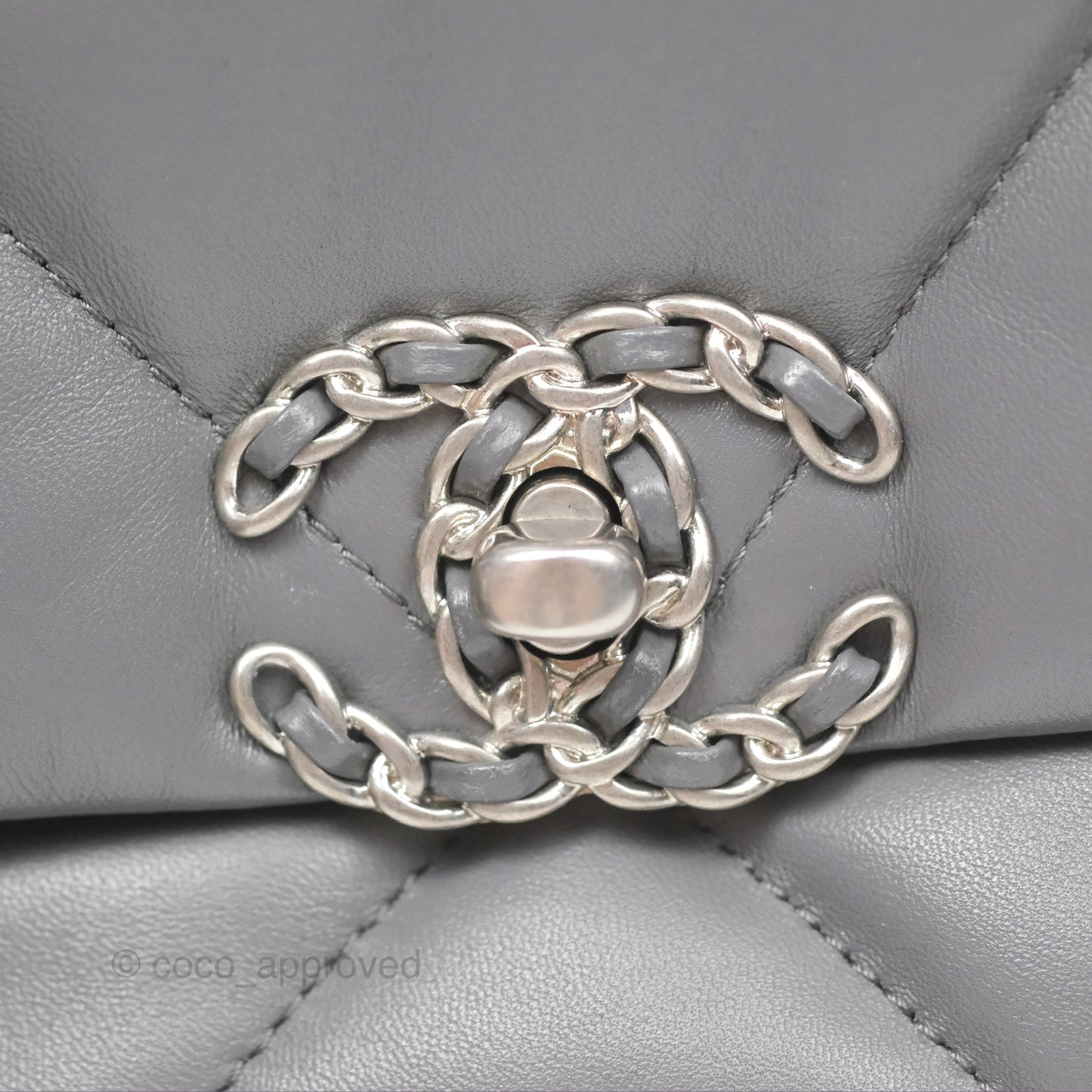 Chanel 19 Small Dark Grey Mixed Hardware