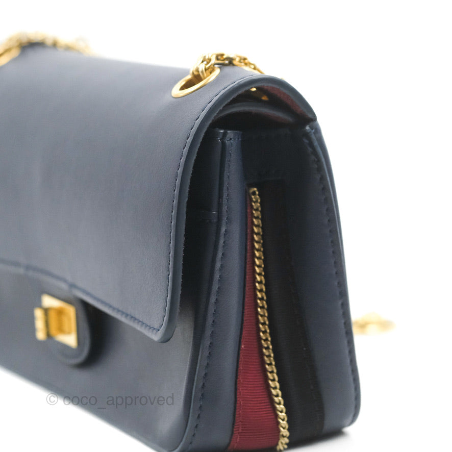 Chanel Nude Reissue 2.55 Medallion Flap 225 Navy Calfskin
