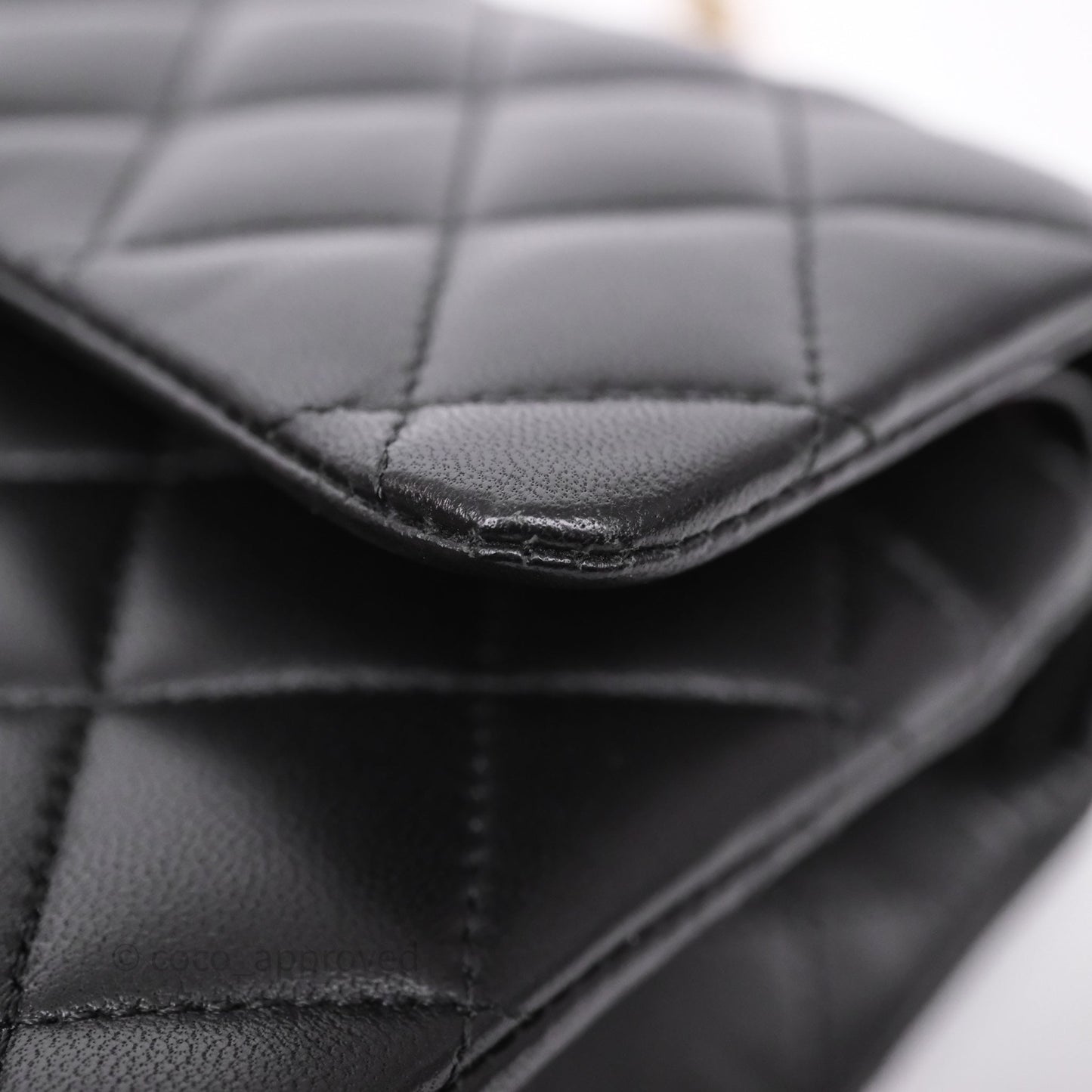 Chanel Small Classic Flap Quilted Black Lambskin Gold Hardware