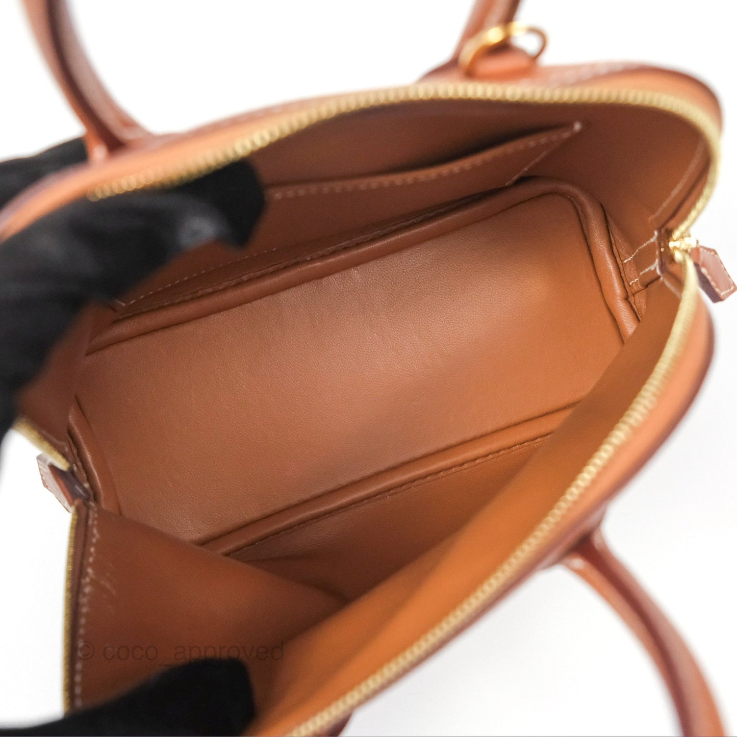 Hermès Bolide Mini 1923 Gold Evercolor Gold Hardware