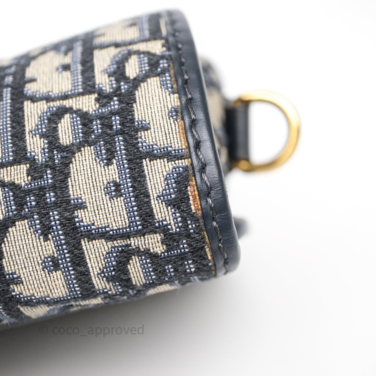 Christian Dior Medium Bobby Bag Blue Oblique Jacquard Canvas