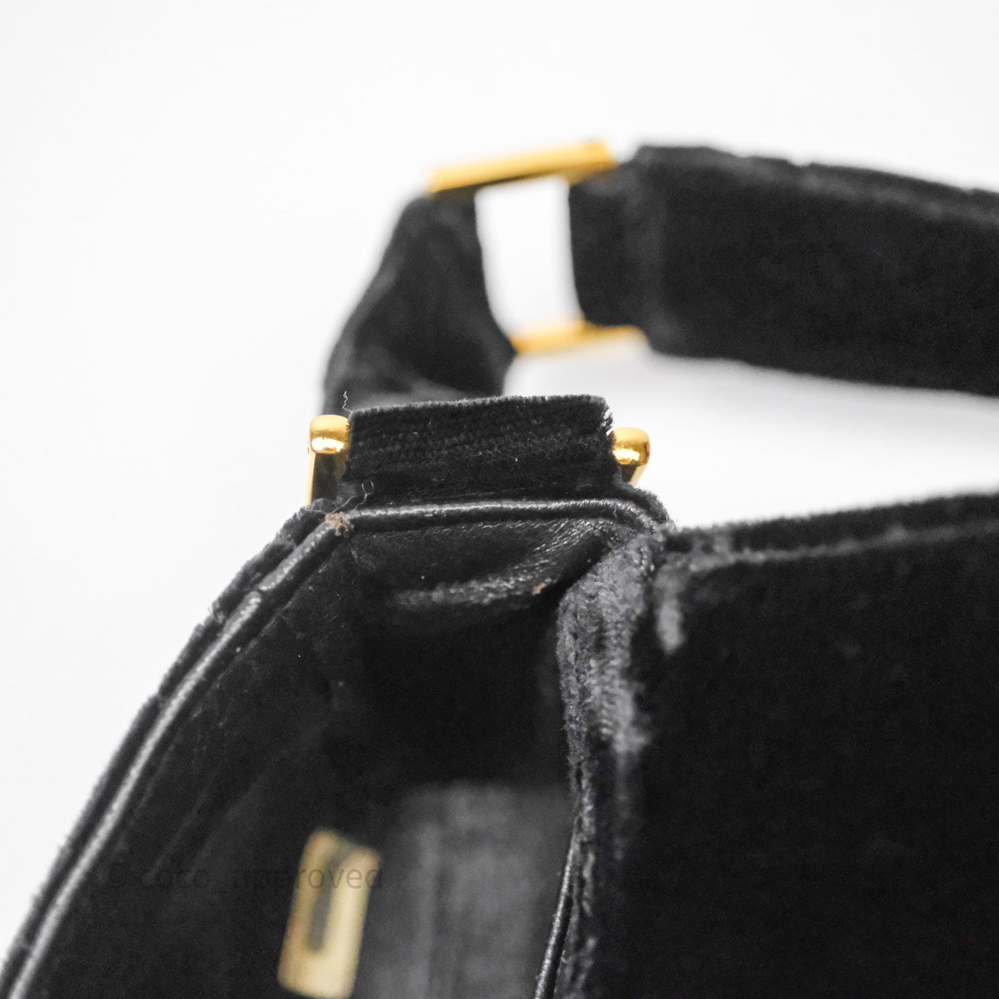 Chanel Vintage Mini Flap Bag Black Velvet Gold Hardware