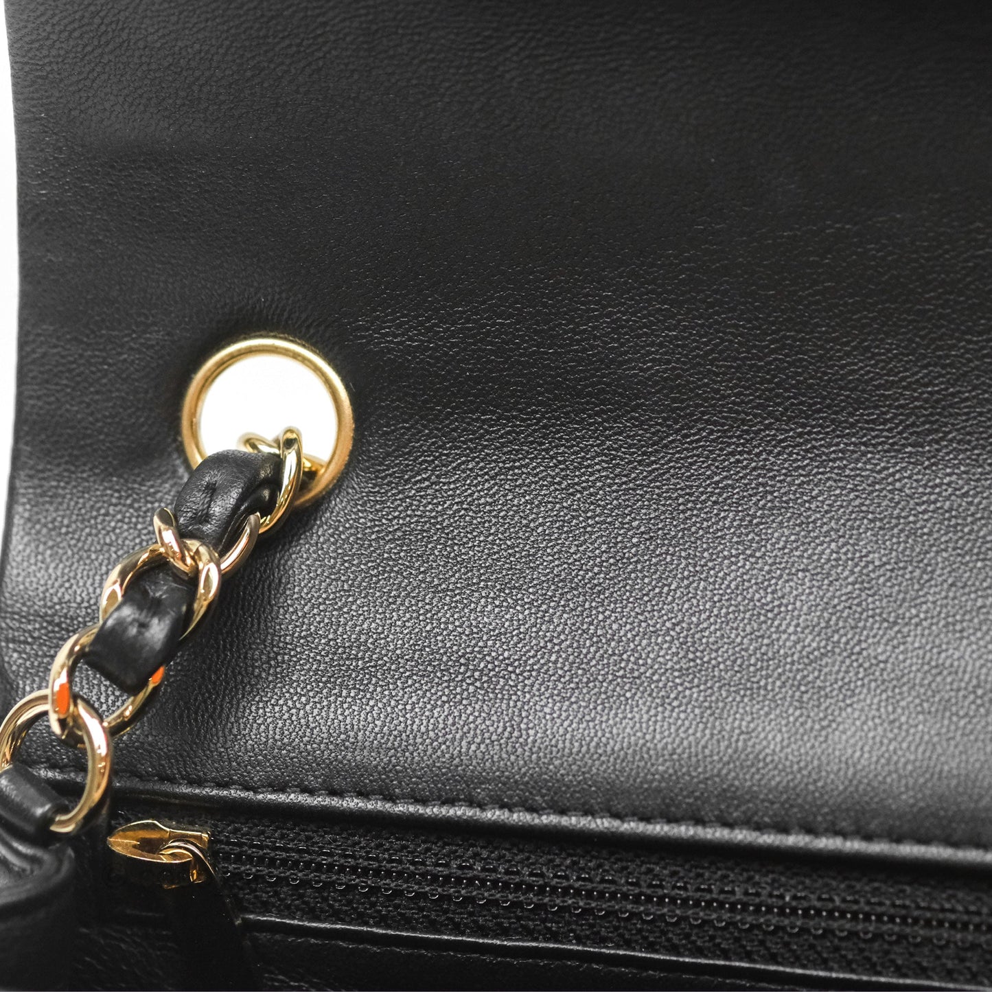 Chanel Quilted Mini Rectangular Black Lambskin Gold Hardware
