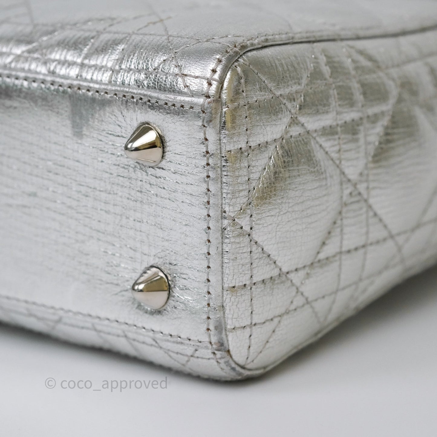 Dior My ABCDior Lady Dior Metallic Silver Cannage