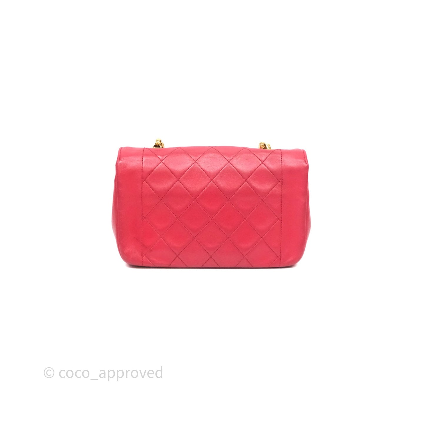 Chanel Vintage Mini Bijoux Chain Flap Bag Red Gold Hardware