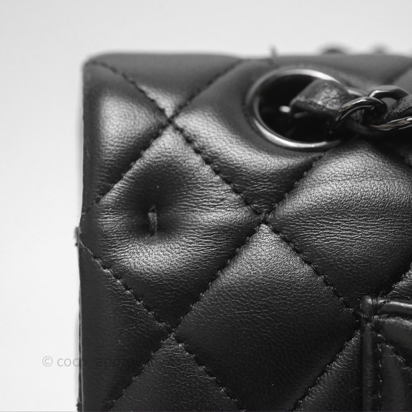 Chanel Classic Quilted M/L Medium Double Flap So Black Lambskin