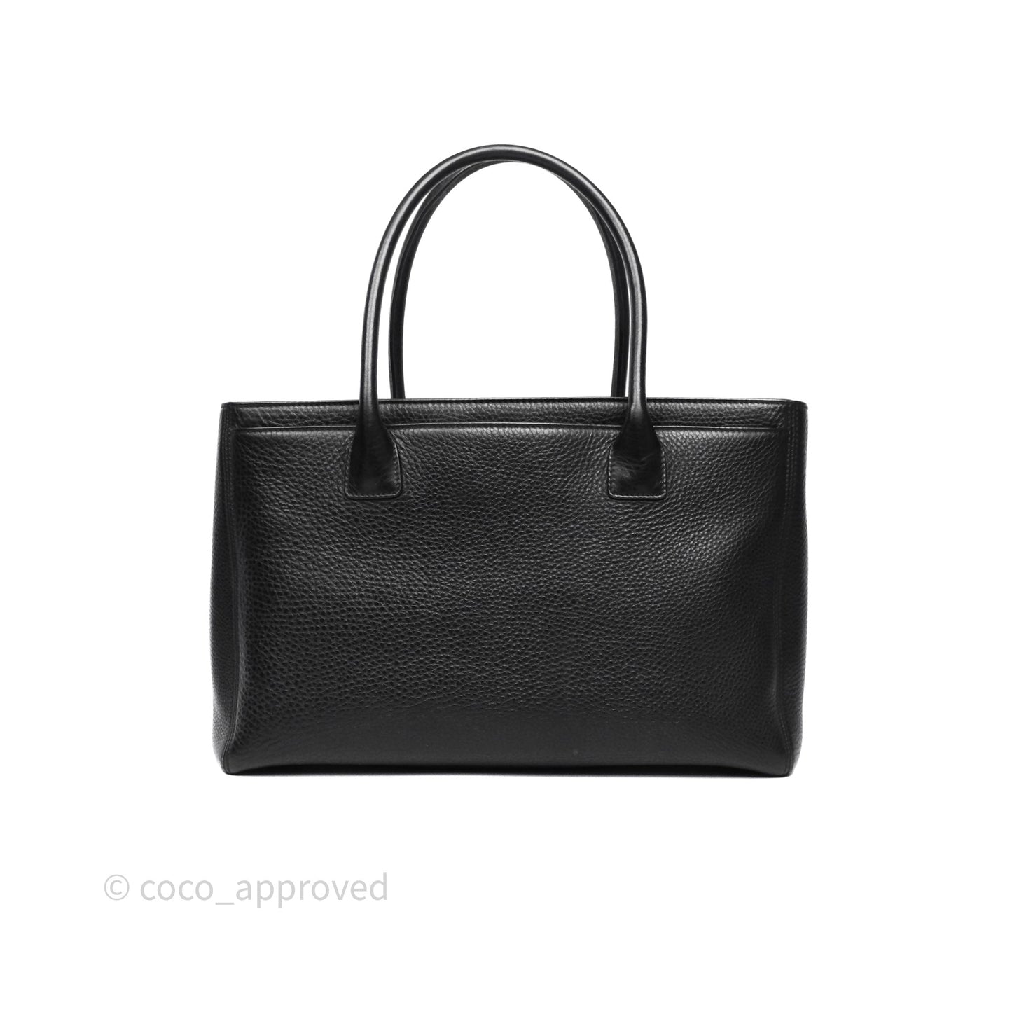 Chanel Executive Tote Bag Black Grained Calfskin Silver Hardware