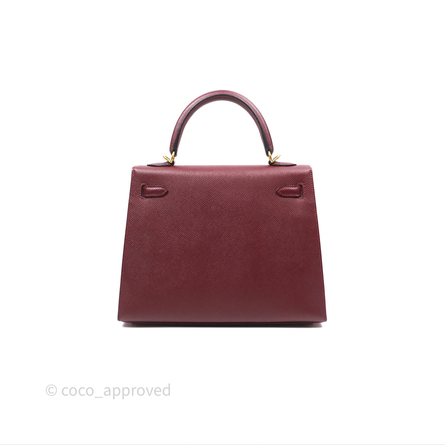 Hermès Sellier Kelly 25 Rouge H Epsom Gold Hardware