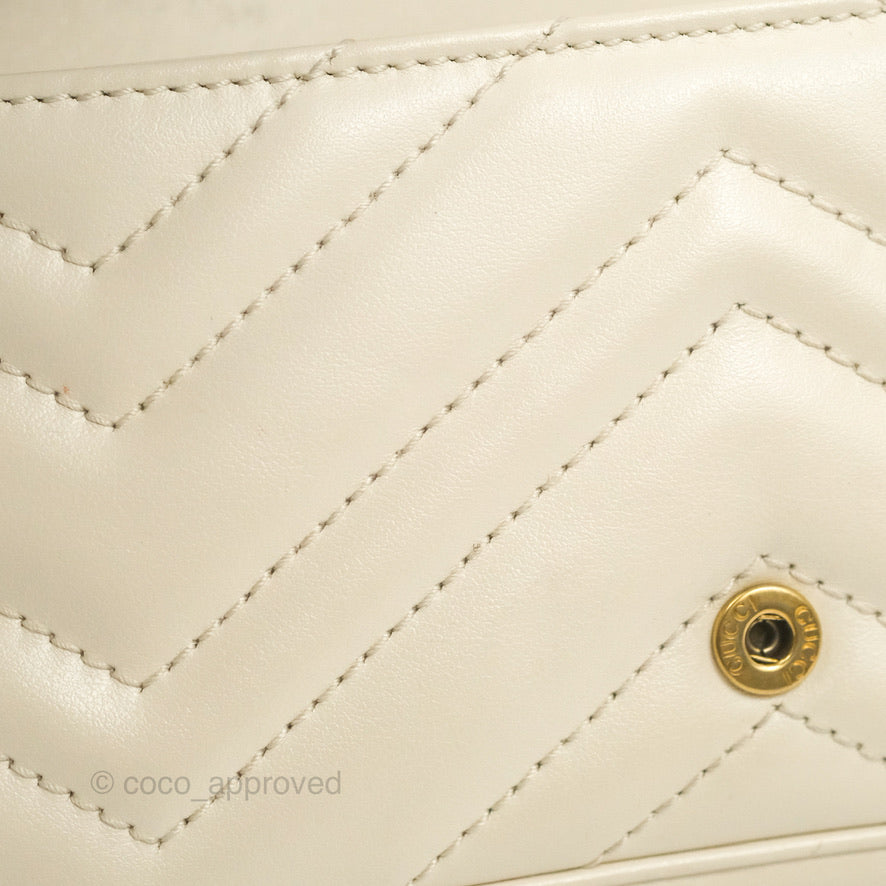 Gucci GG Marmont Matelassé Leather Super Mini Bag Ivory