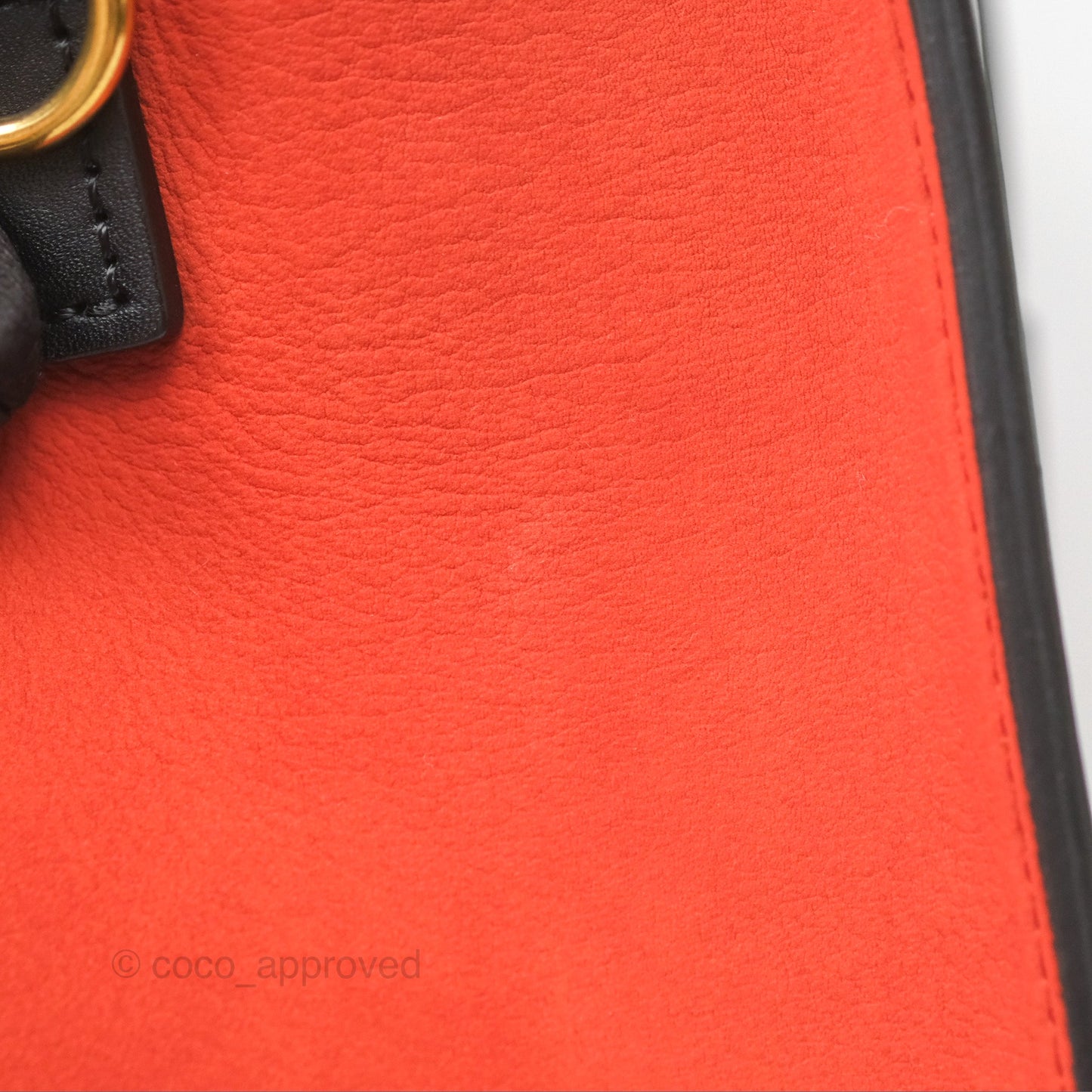 Celine Nano Luggage Grained Calfskin Gold Hardware Orange/Black/Beige