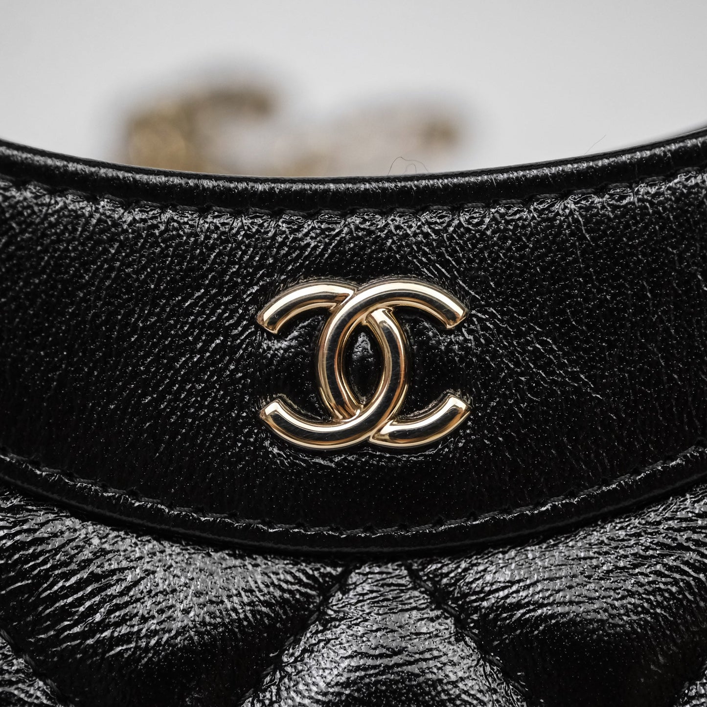 Chanel Nano 31 Black Shiny Lambskin Gold Hardware