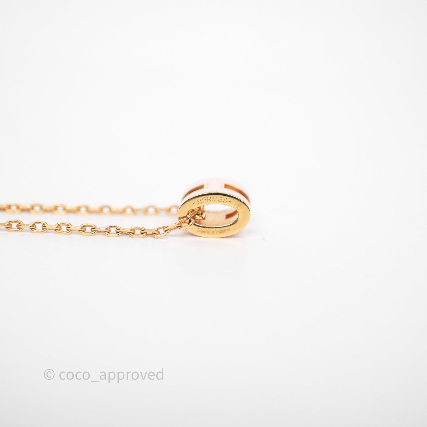 Hermès Mini Pop H Pendant Necklace Rose Dragee 5U Rose Gold Hardware