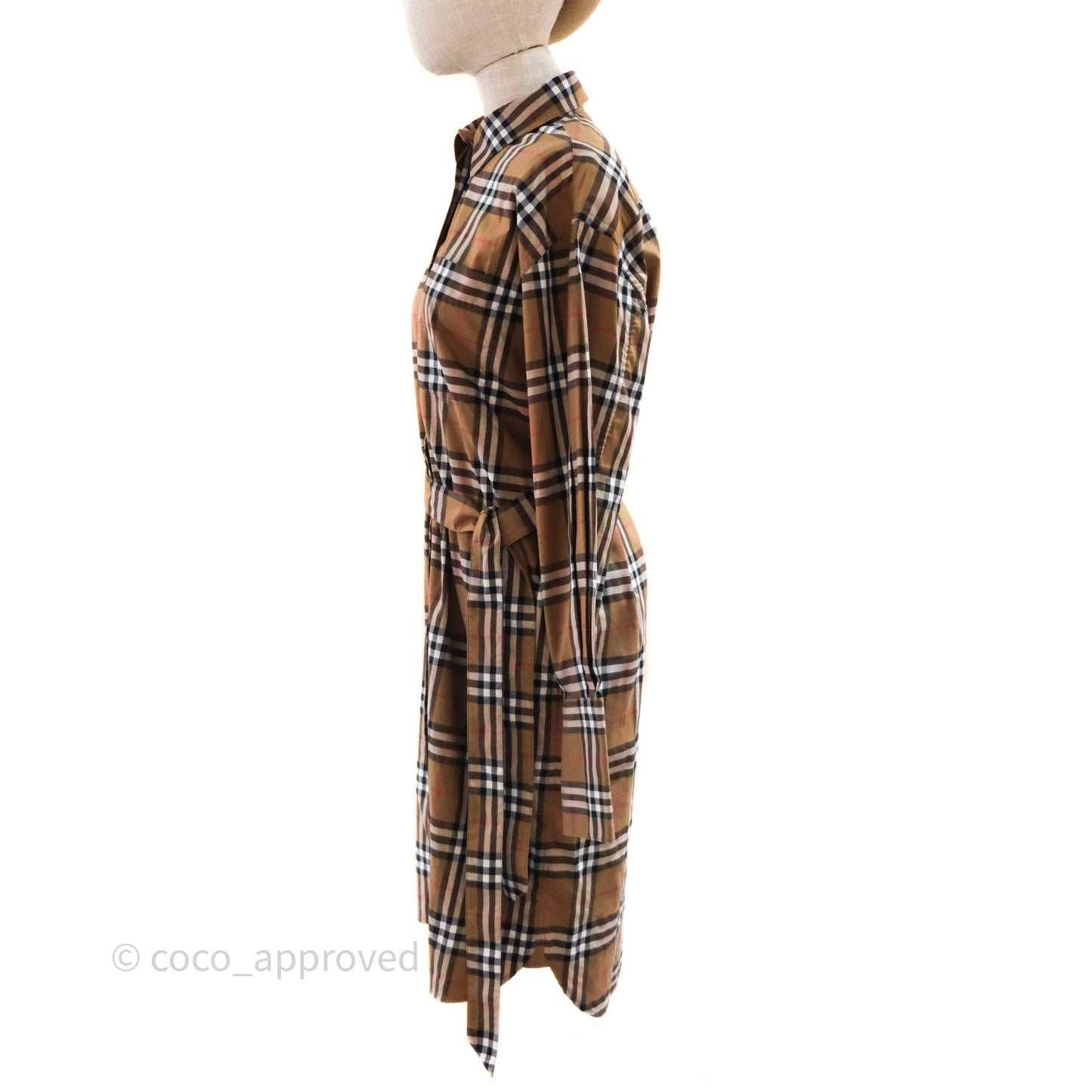 Burberry Check Shirt Dress Brown Size 38