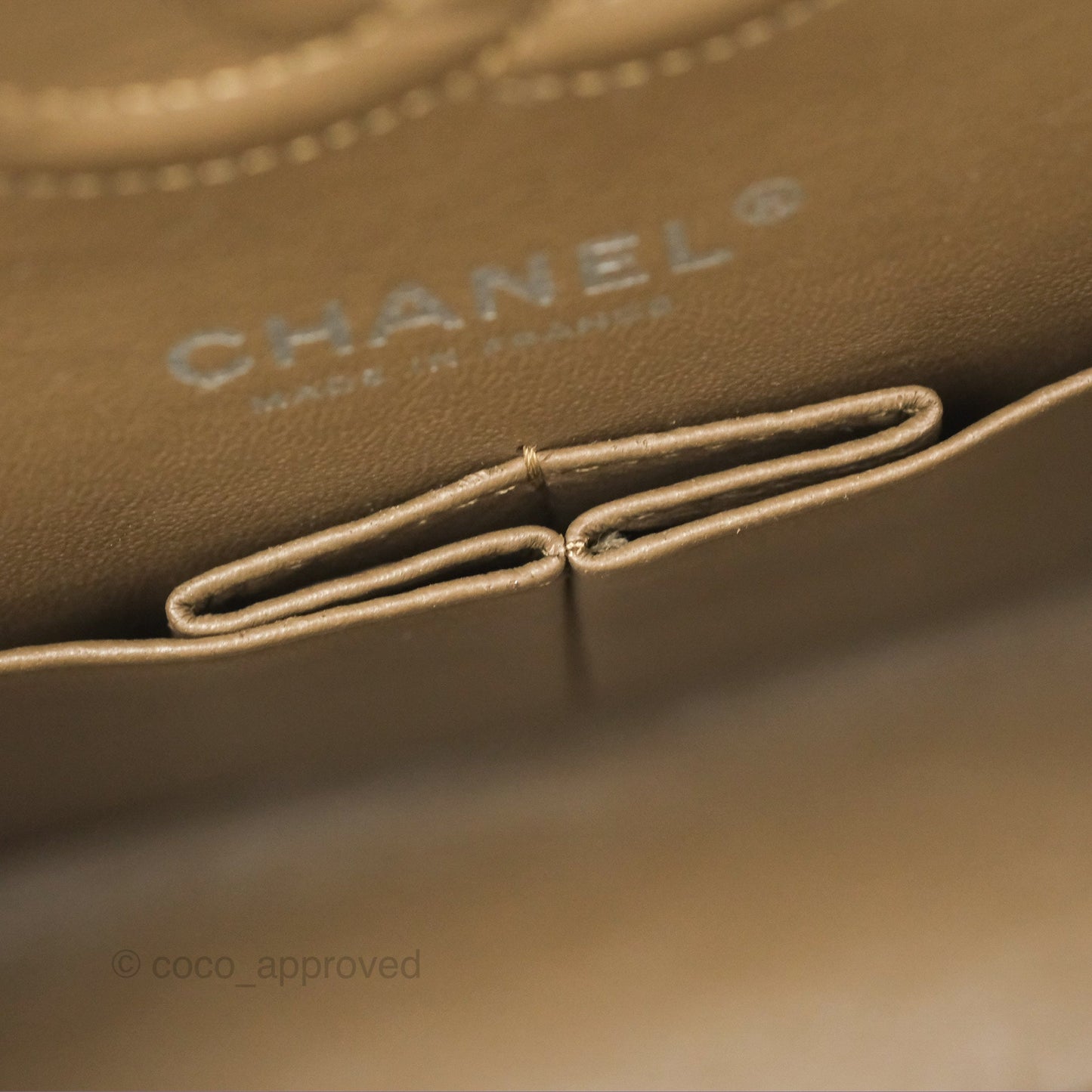 Chanel Classic M/L Medium Flap Quilted Brown Patent Silver Hardware
