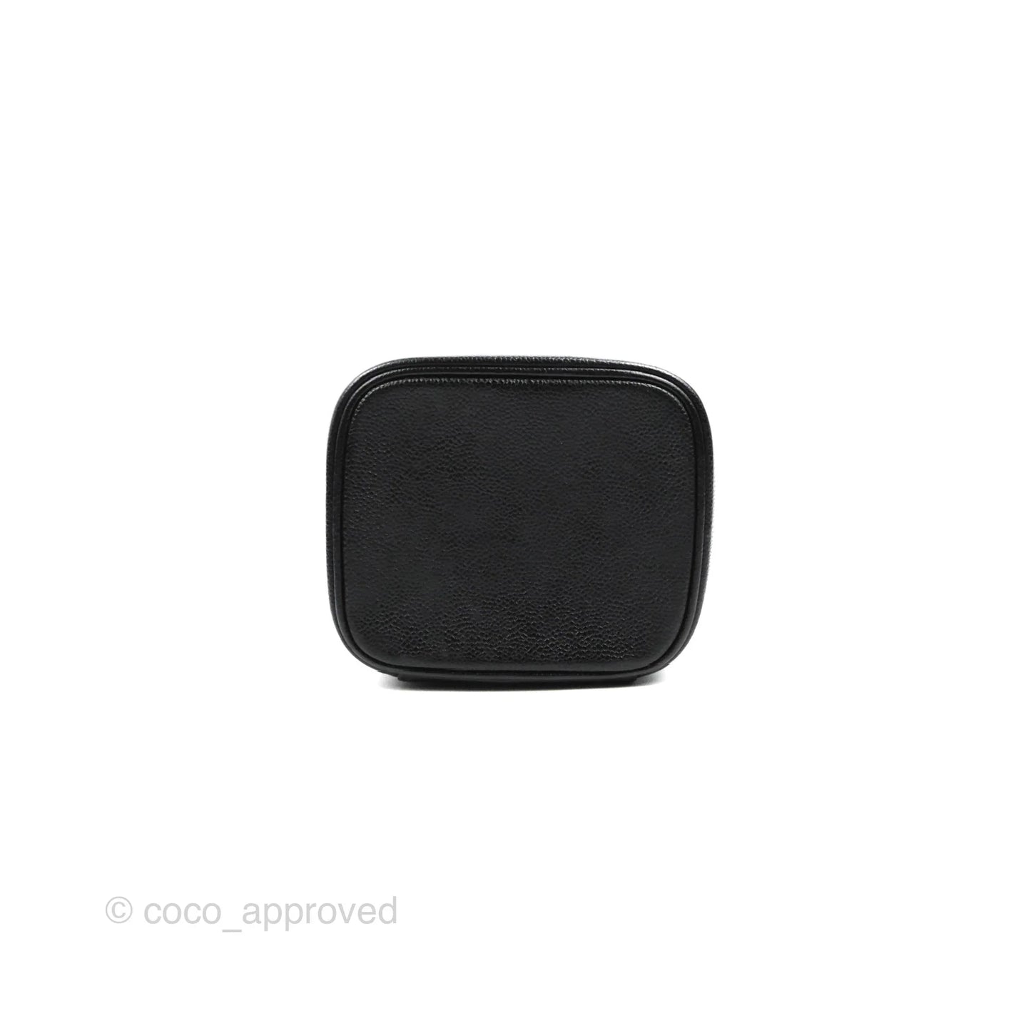 Chanel Vintage Vanity Case Black Caviar Gold Hardware
