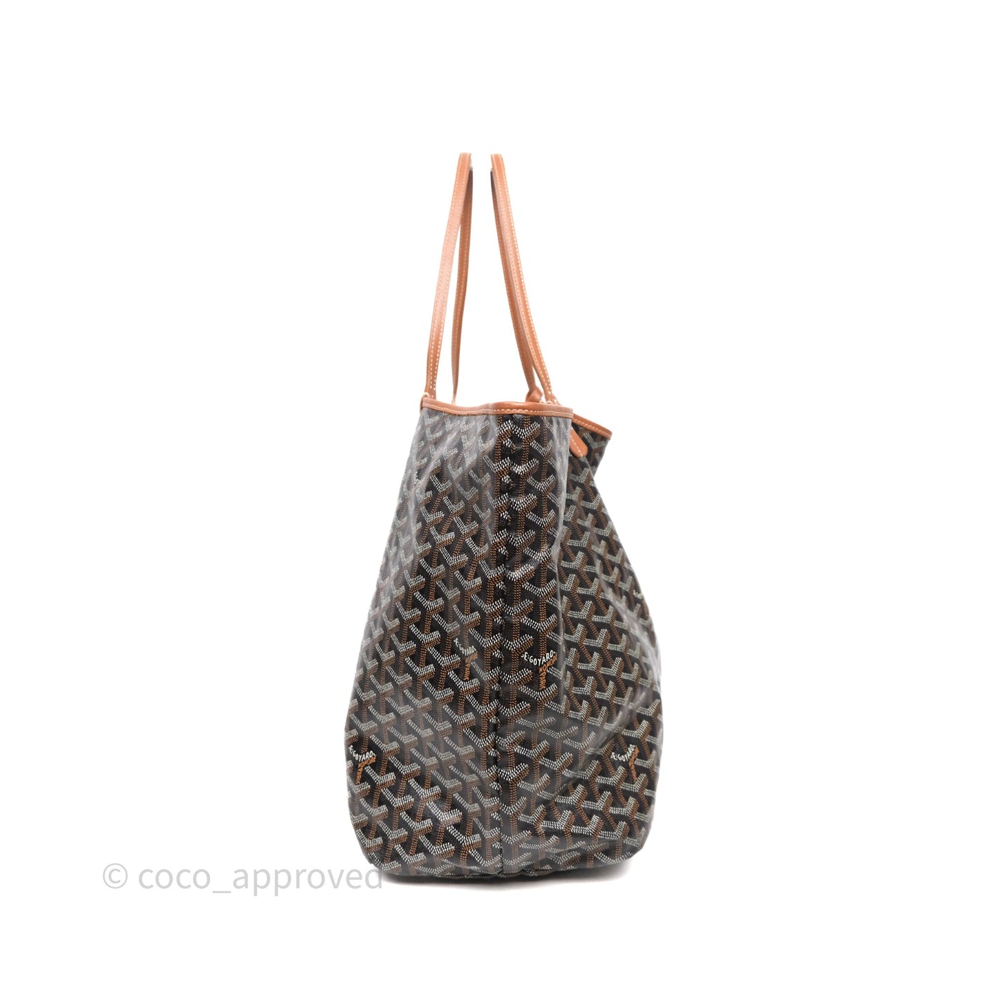 Goyard Saint Louis Tote Bag GM Black/Tan