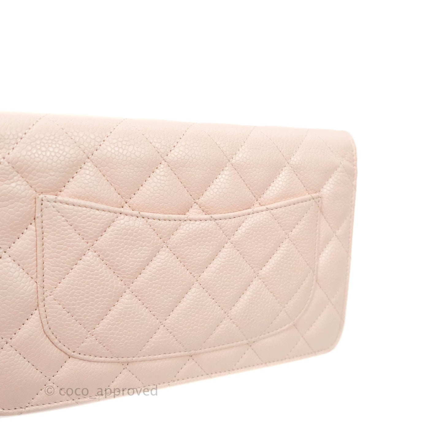 Chanel Quilted Wallet on Chain WOC Sakura Pink Caviar Silver Hardware