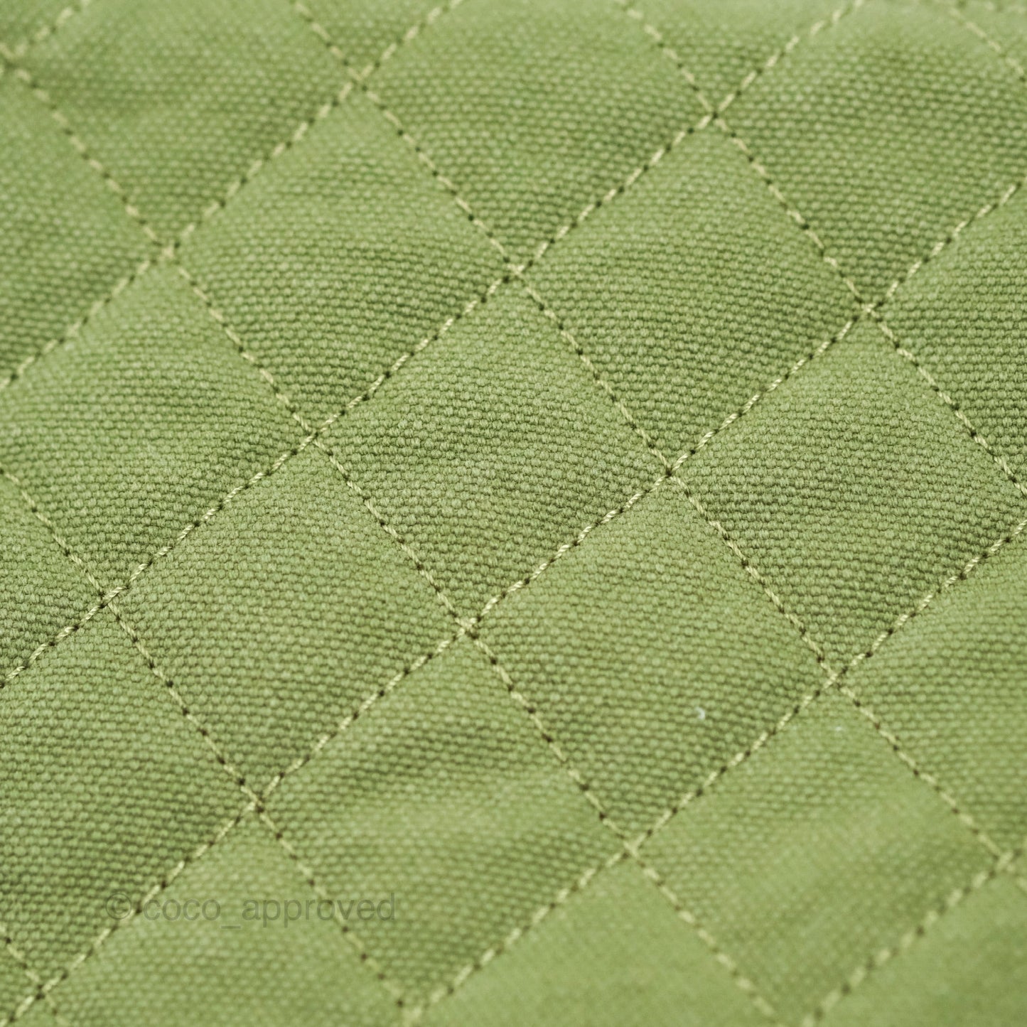Chanel Coco Cuba Patchwork Chevron Backpack Green Canvas 2017 Cruise