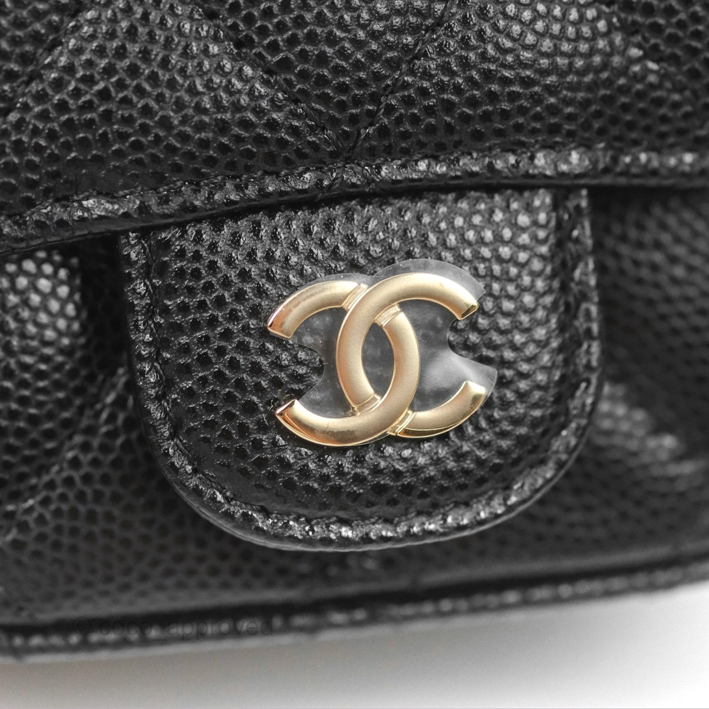 Chanel Mini Clutch With Chain Black Caviar Gold Hardware