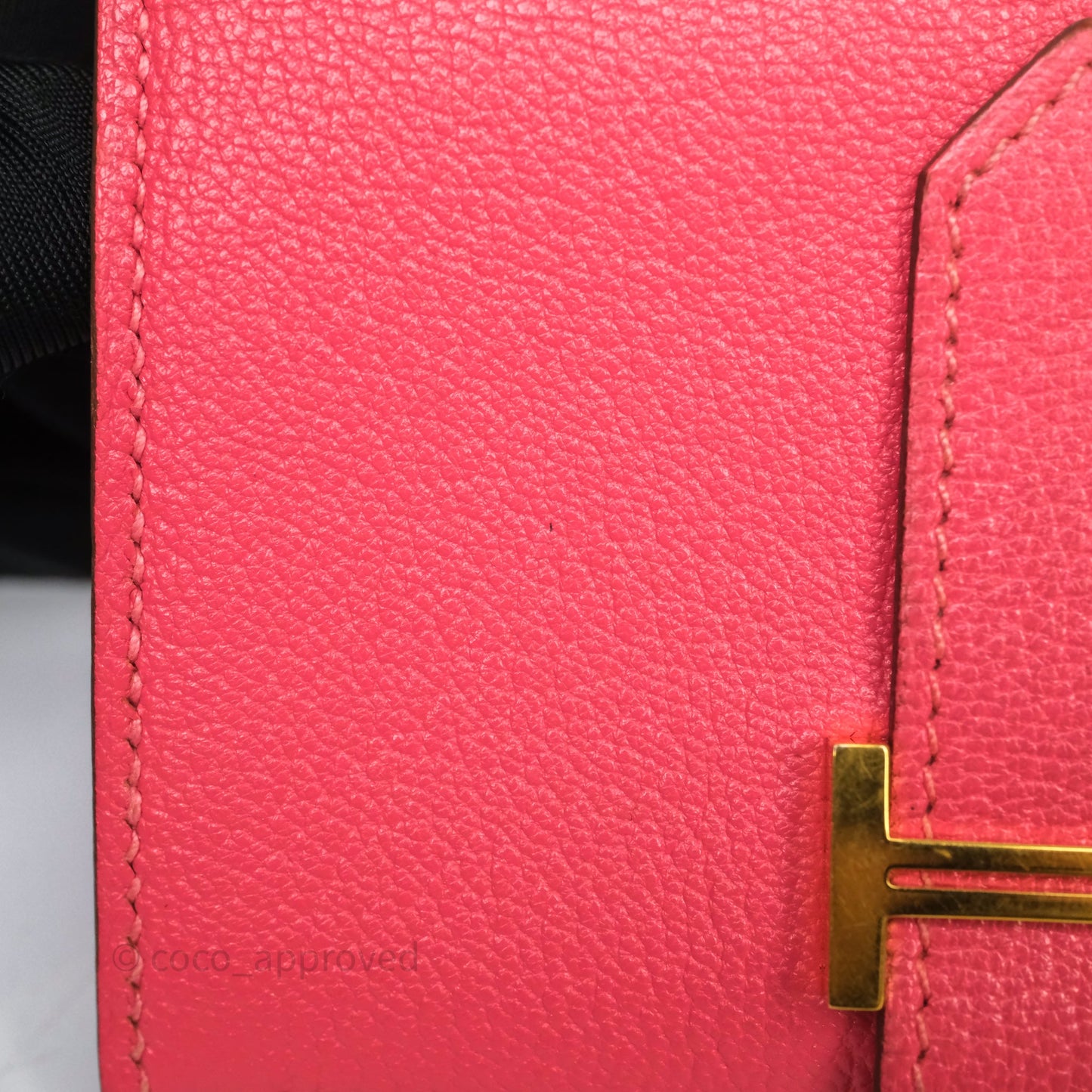Hermès Bearn Mini Wallet Rose Lipstick U5 Chevre Mysore Gold Hardware