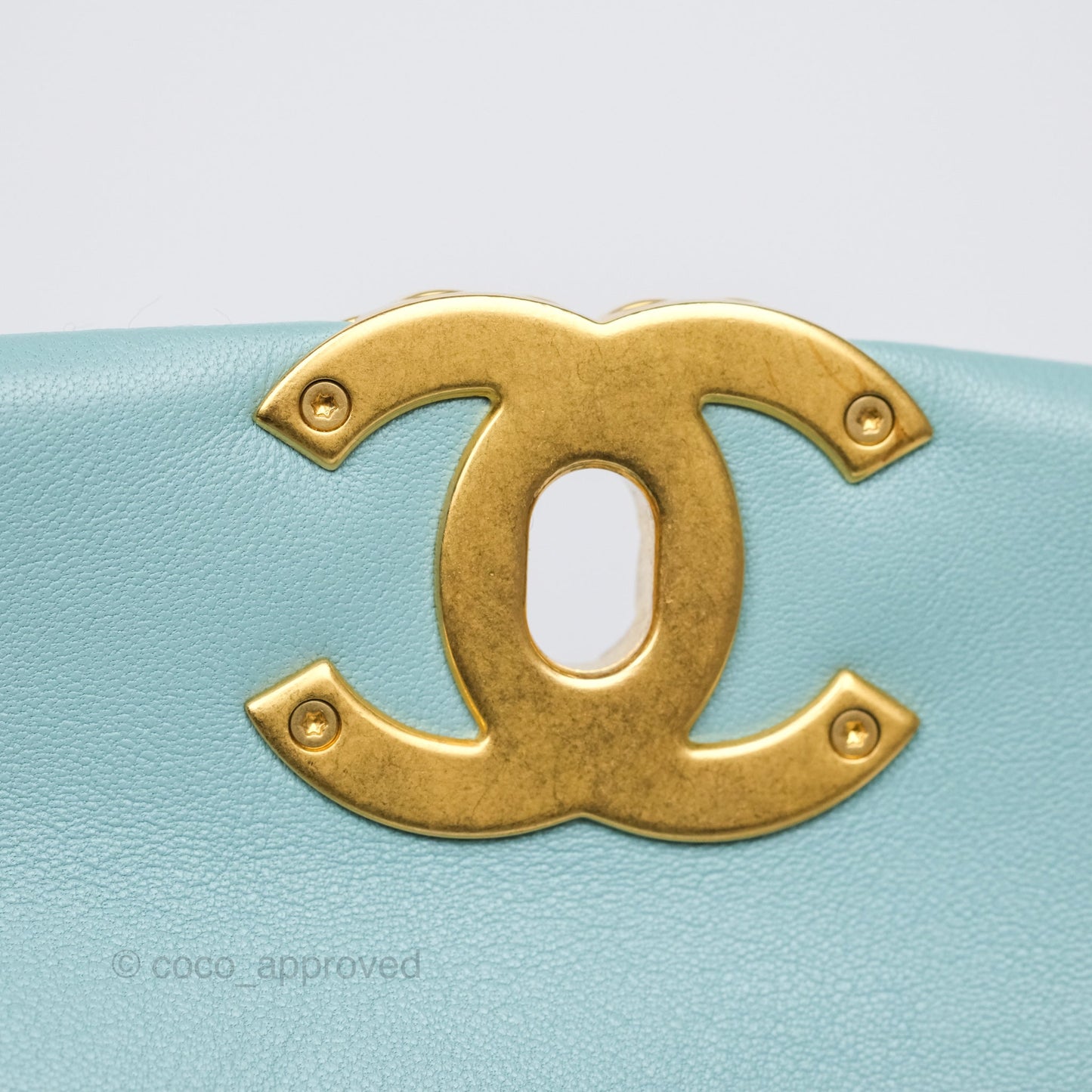 Chanel 19 Small Tiffany Blue Mixed Hardware