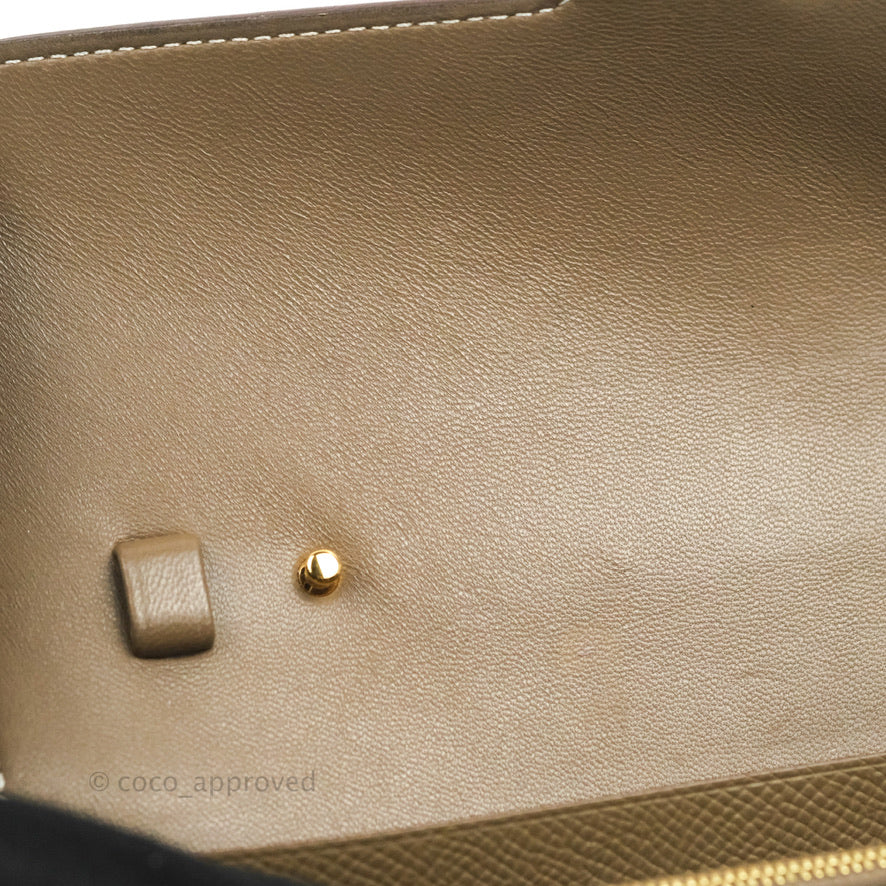 Hermès Constance Long To Go Wallet Etoupe Epsom Gold Hardware