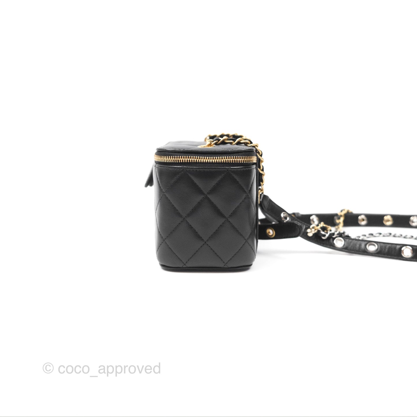 Chanel Vanity With Chain Black Goatskin Mixed Hardware