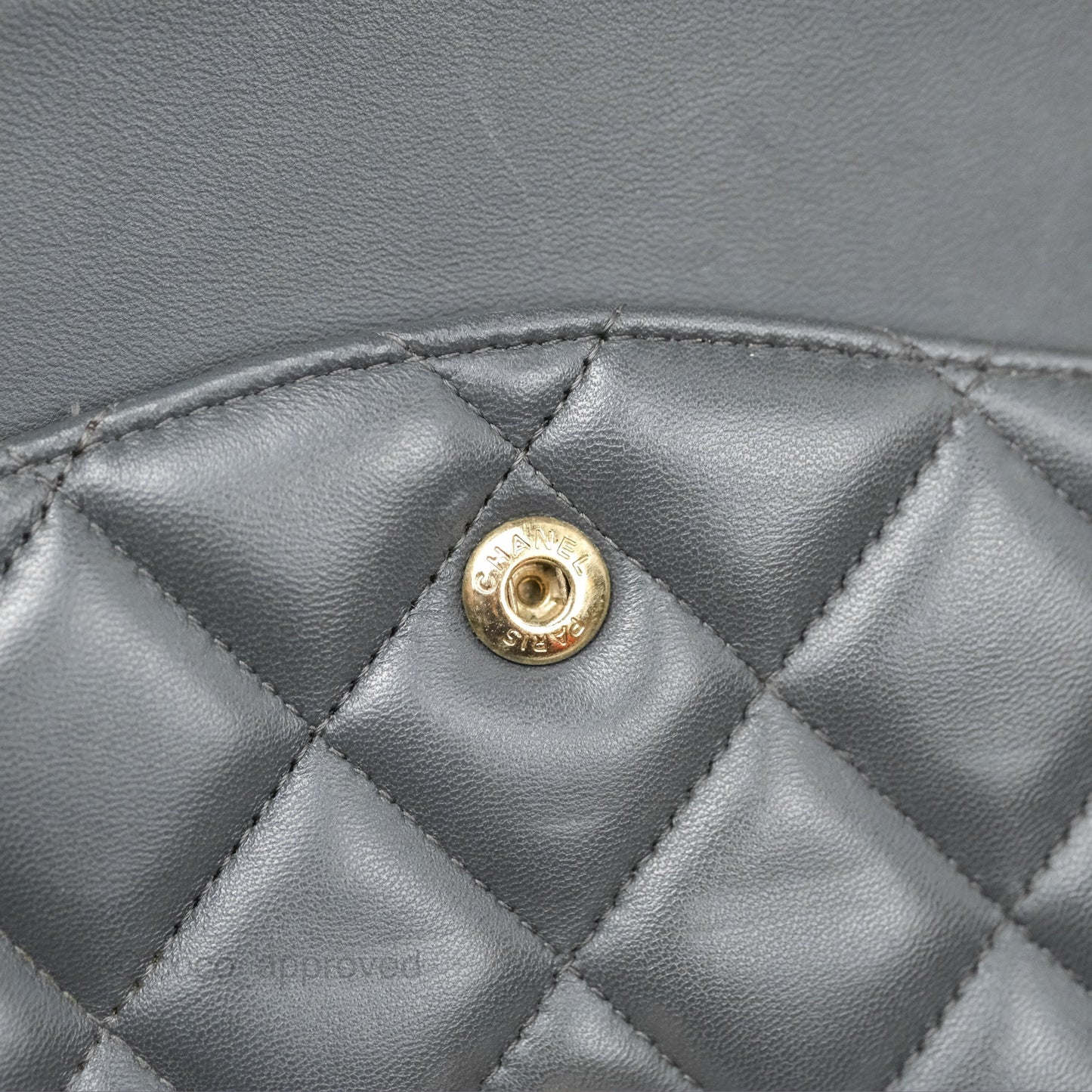 Chanel Jumbo Double Flap Dark Grey Lambskin Brushed Gold Hardware⁣⁣