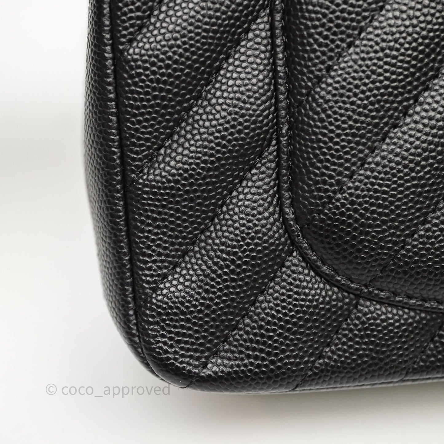 Chanel Mini Rectangular Flap Chevron Black Caviar Silver Hardware