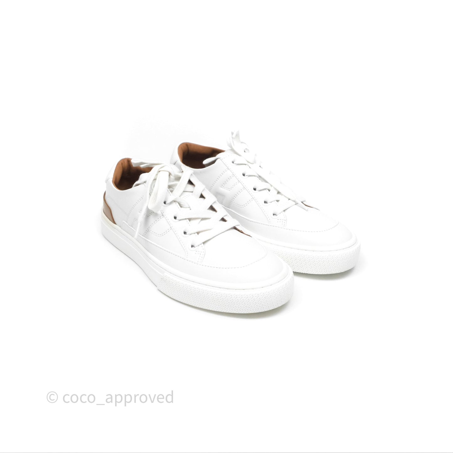 Hermès Deep Sneaker Calfskin White Size 37