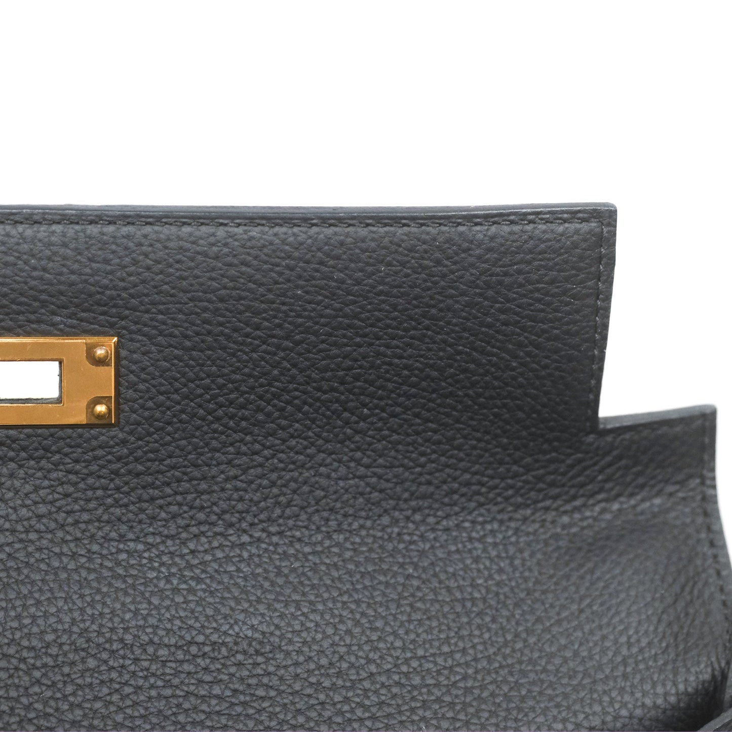 Hermès Retourne Kelly 28 Black Noir 89 Togo Gold Hardware