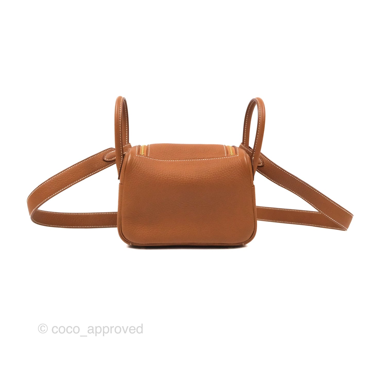 Hermès Mini Lindy 20 Gold Clemence Gold Hardware