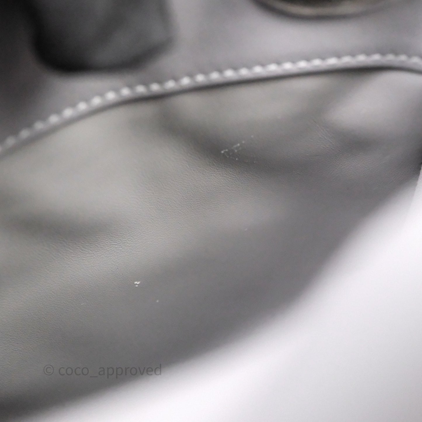 Christian Dior Mini Lady Dior Lambskin Cannage Grey Silver Hardware