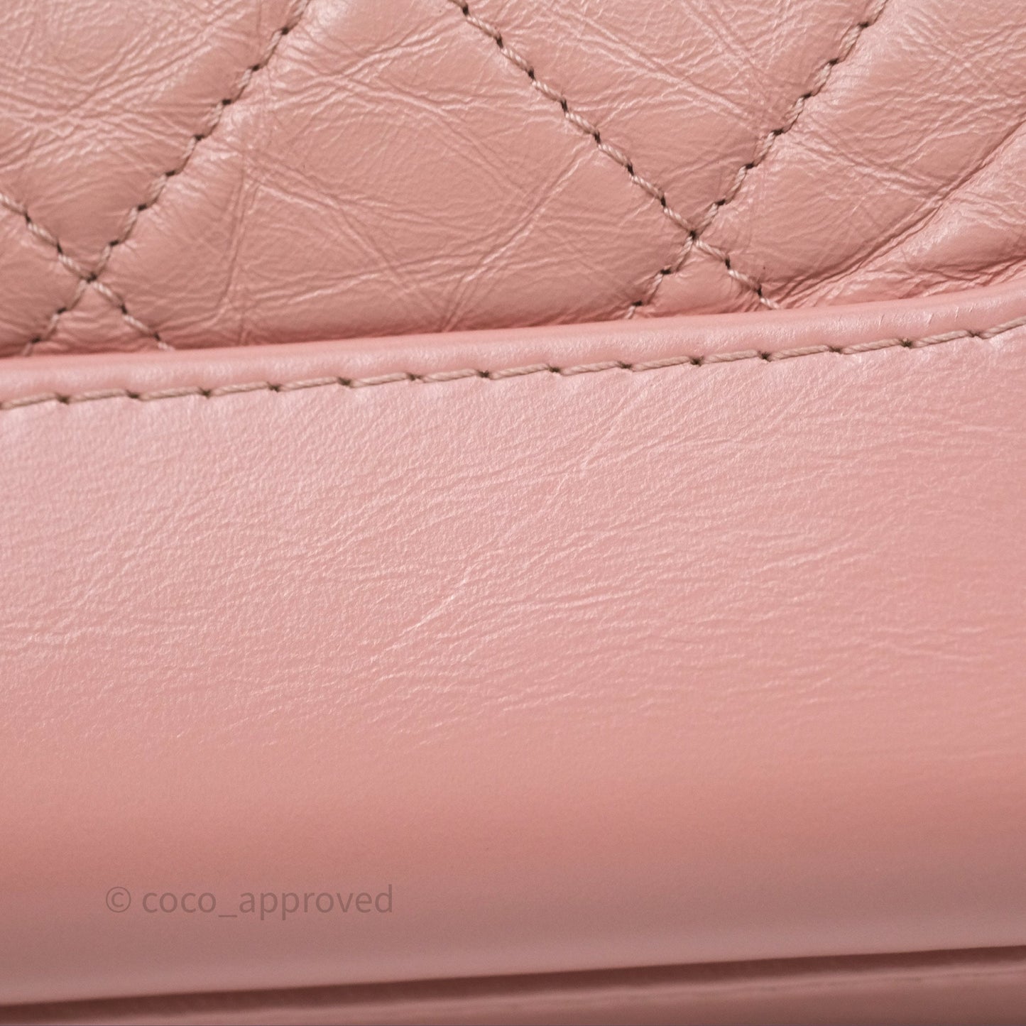 Chanel Small Gabrielle Hobo Quilted Pink Aged Calfskin