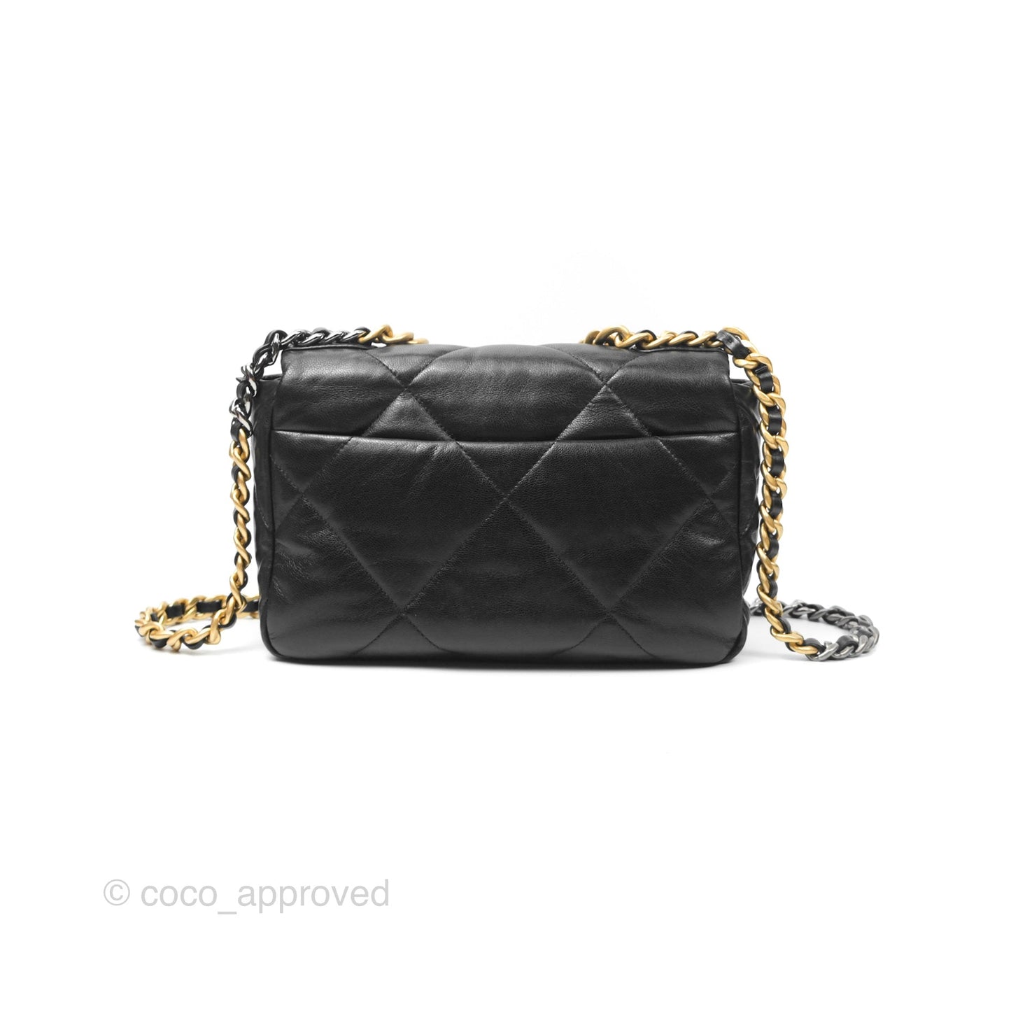 Chanel 19 Small Black Goatskin Mixed Hardware