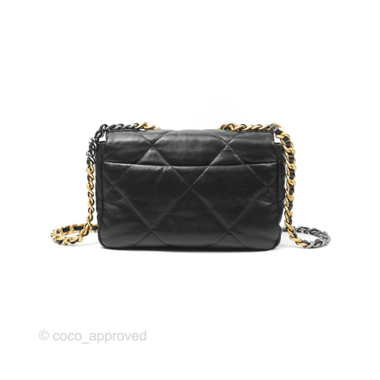 Chanel 19 Small Black Goatskin Mixed Hardware