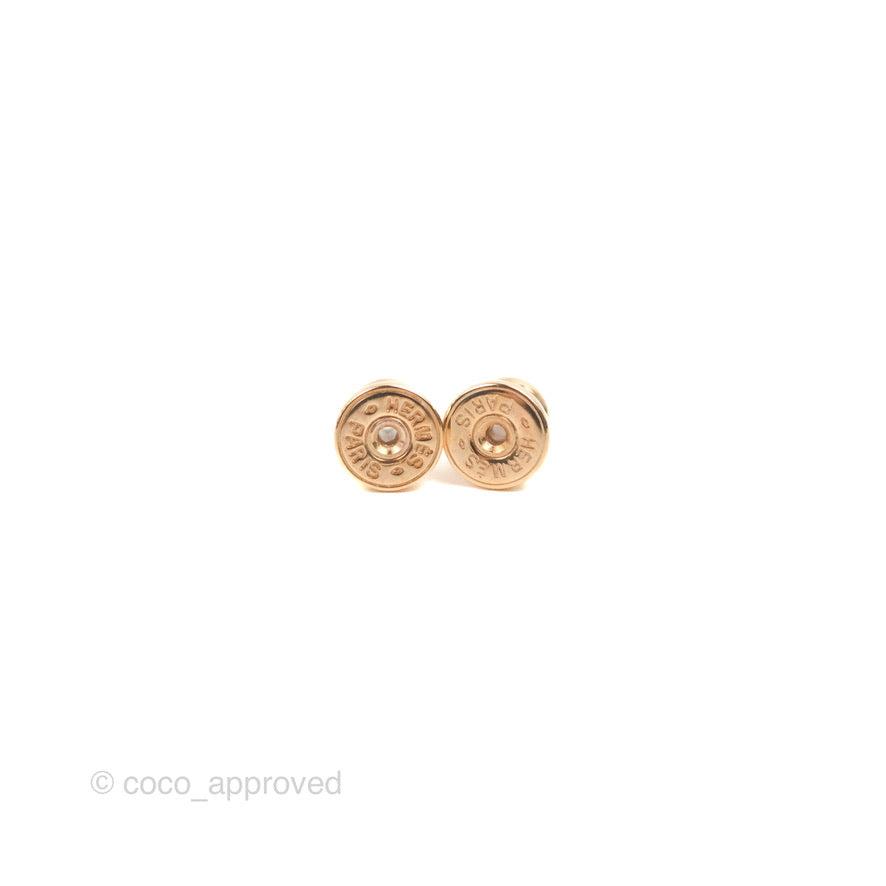 Hermès Pop H Earrings Marron Glace Rose Gold