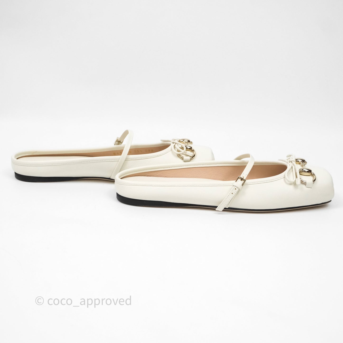 Gucci Horsebit Ballet Flats White Size 35.5