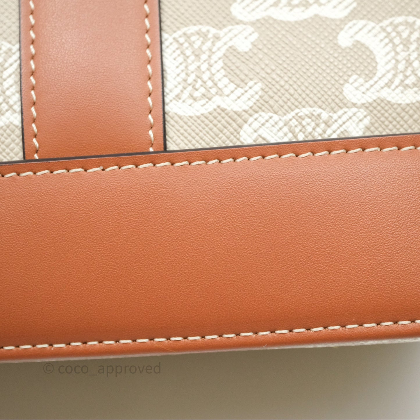 Celine Small Bucket Triomphe Canvas Grege Calfskin