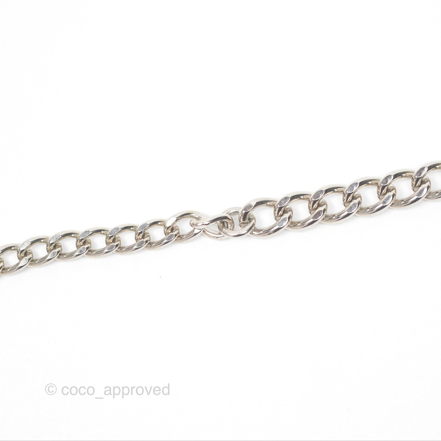 Chanel Black CC Chain Belt Silver Tone 08V