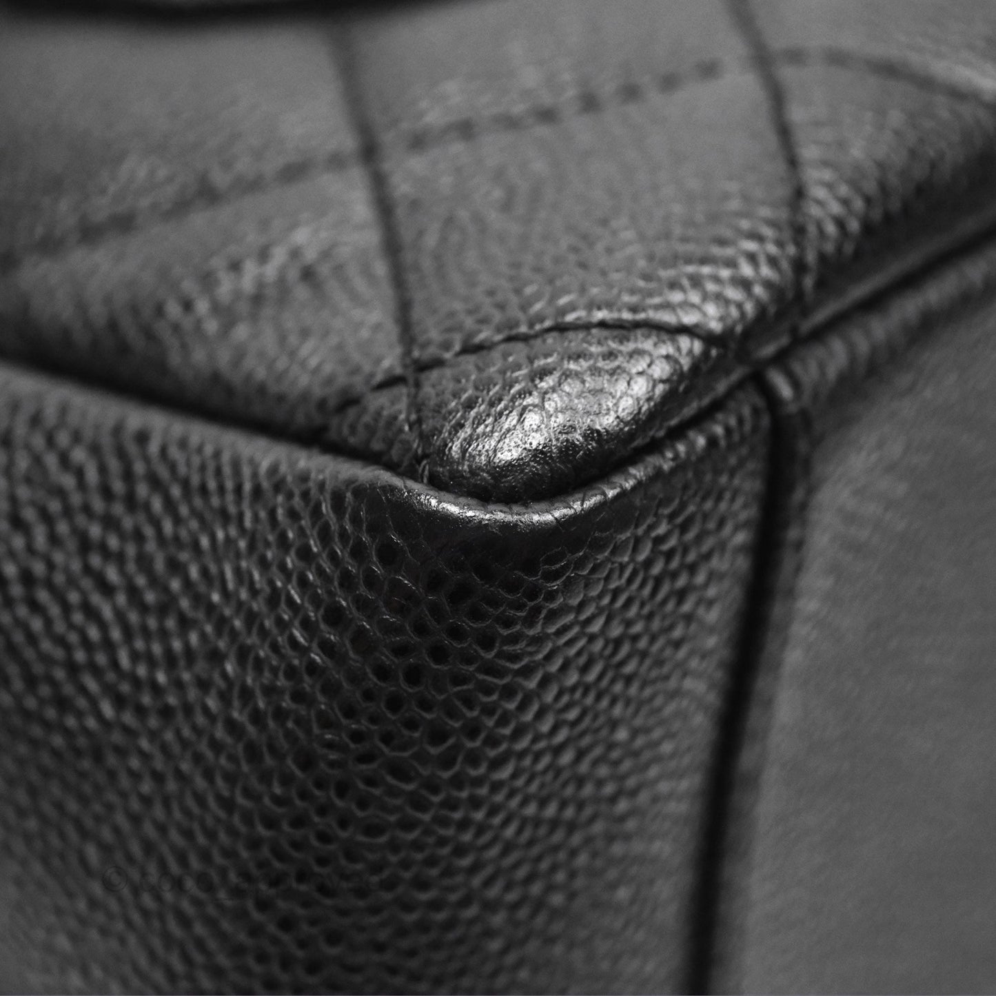 Chanel GST Black Caviar Silver Hardware
