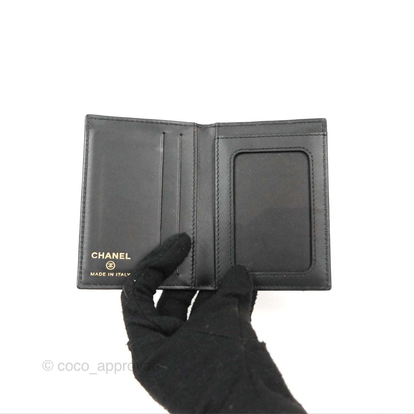 Chanel CC Card Holder Black Caviar