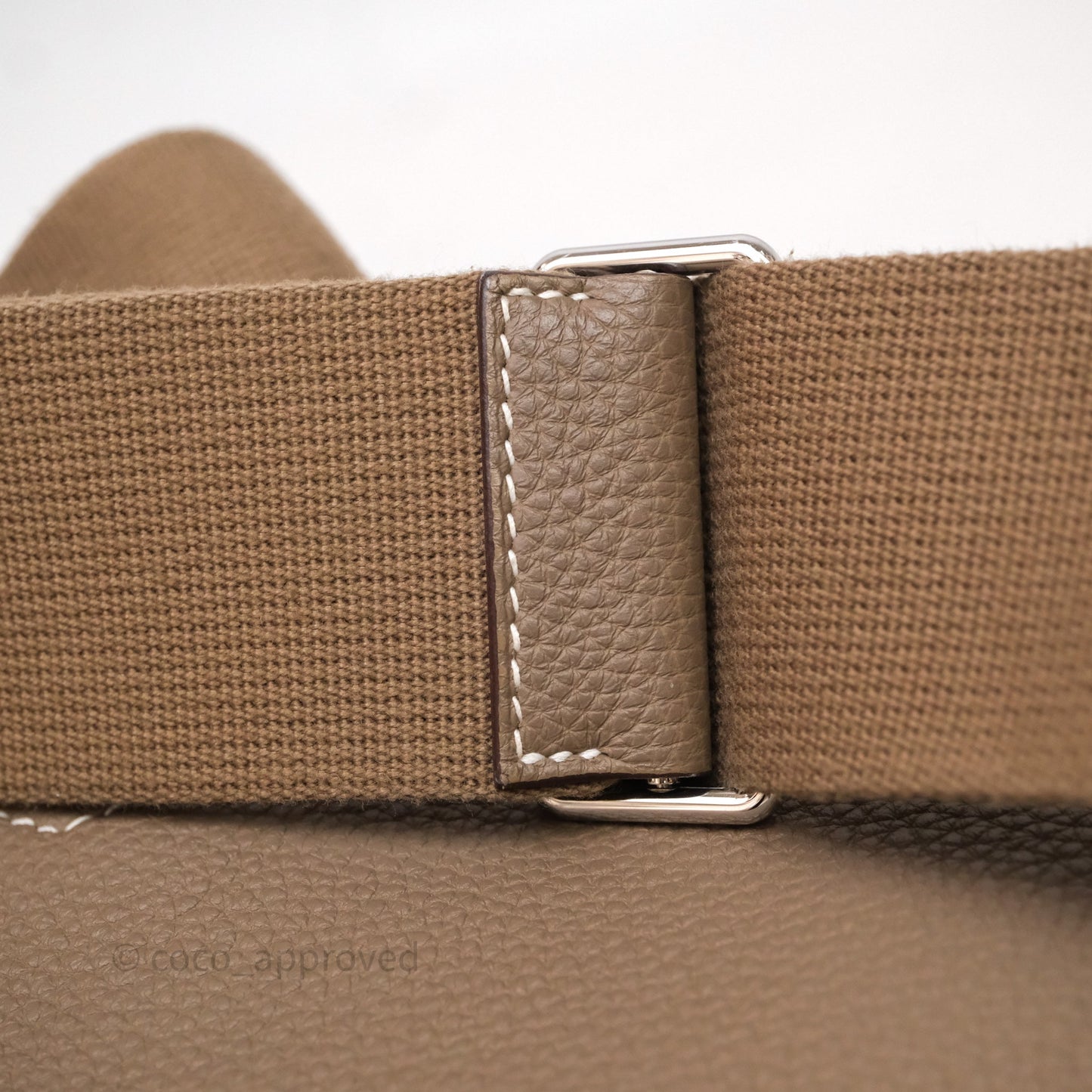 Hermès Hac a Dos PM Backpack Etoupe 18 Togo Palladium Hardware