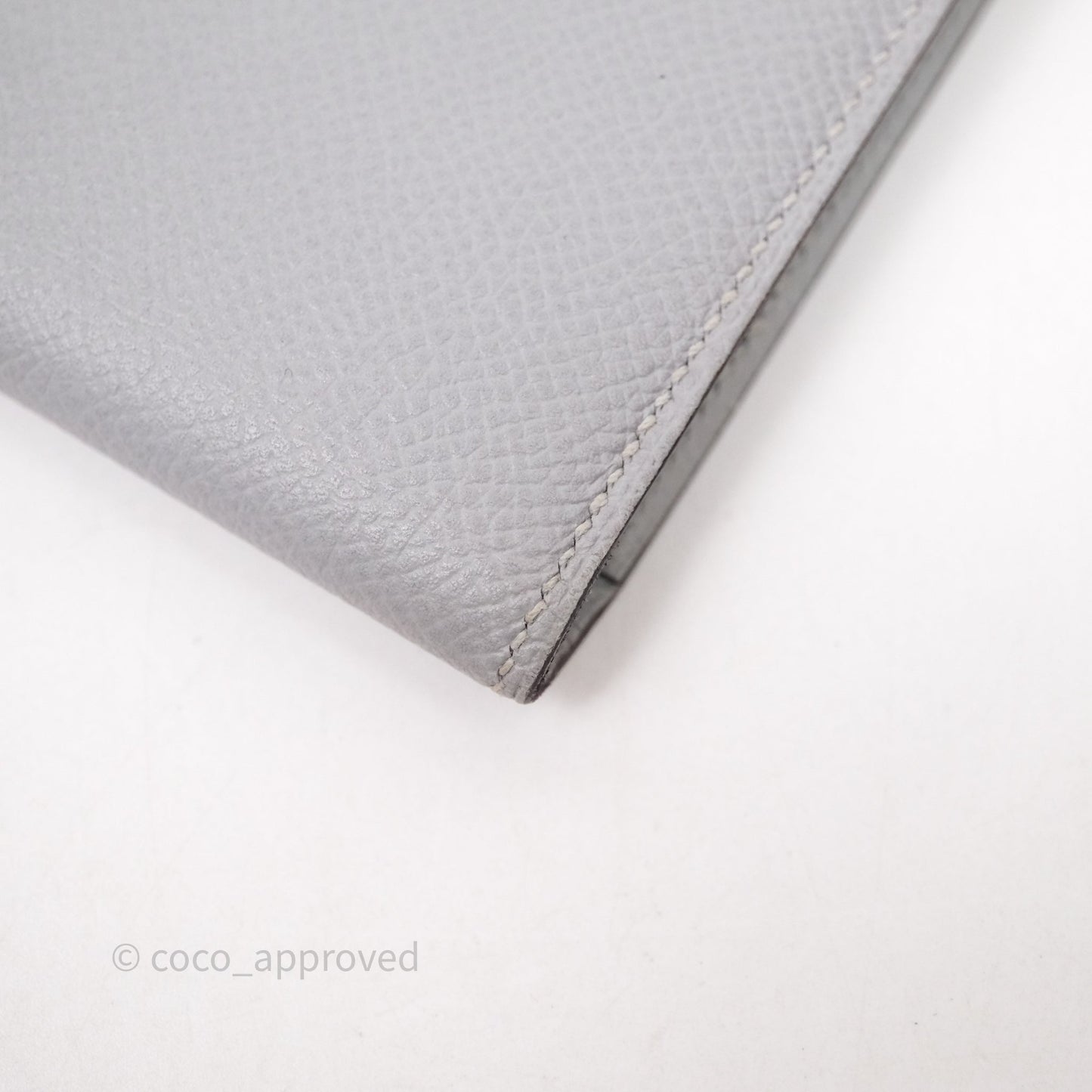 Hermès Bearn Long Wallet Gris Epsom Palladium Hardware