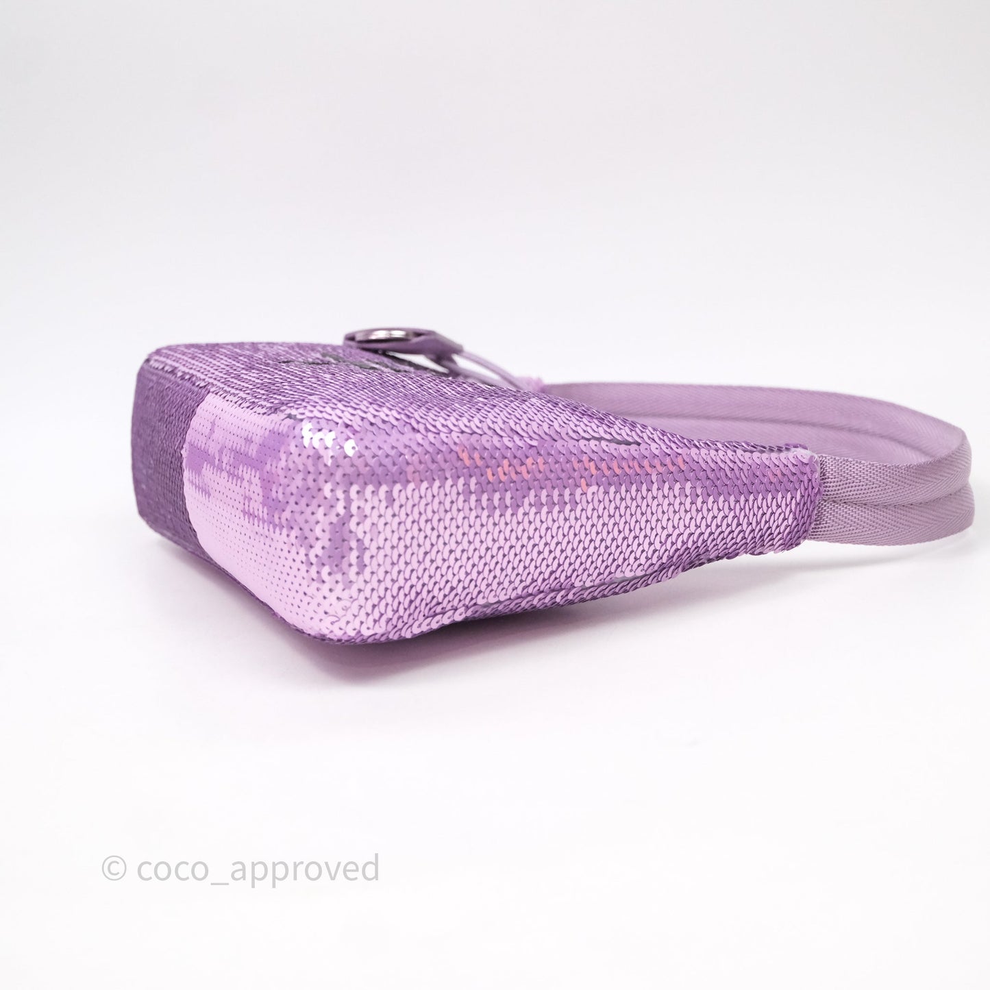 Prada Re-Edition 2000 Nylon Mini Hobo Bag Purple Sequin